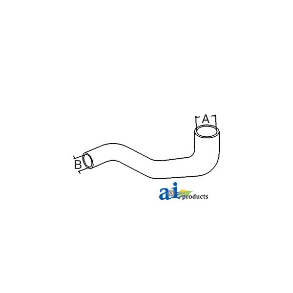 A & I Products Radiator Hose, Upper 12" x3" x4" - A-16504-72940