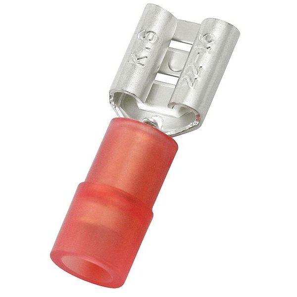 Desconexión hembra Power First, Roja, 22-16AWG, Paquete de 100 - 24C738