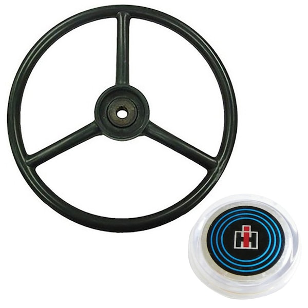 Aic Replacement Parts 385734R1 Steering Wheel With Cap Fits Case IH Fits Cub Cadet 100 102 122 123 - 385734R1-IHCAP