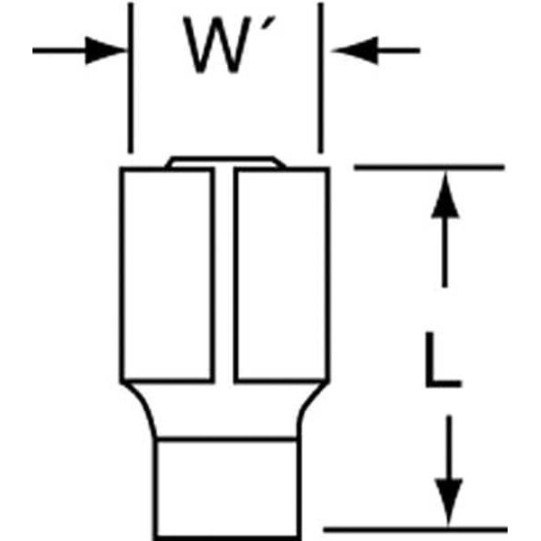 Desconector de bandera hembra de 3M, sin recubrimiento, 22-18AWG, paquete de 1000 - MU18-187DF/FLAGK