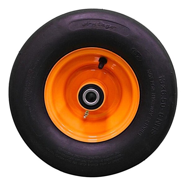 Antego 13 x 6.5-6 in Lawn Mower Wheel Assembly, 4 Ply, Smooth, Gold, 2 PK - A6451210530804136506