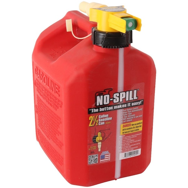No-Spill NO-SPILL Red 1 1/4 Gallon No Spill Fast Flow Portable Fuel Can - Professional Quality - 765-100