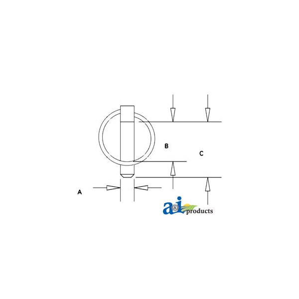 A & I Products Lynch Pin, w/ Chain .187" (5 pk) 6" x4" x2" - A-PN101C