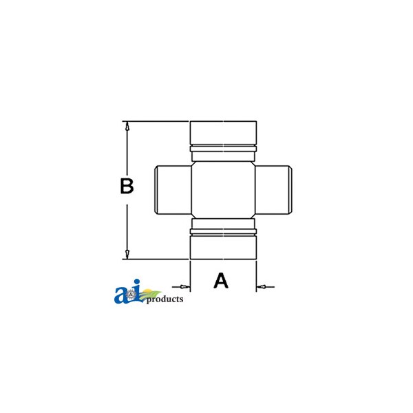 A & I Products Cross & Bearing Kit 4.3" x4.3" x1.3" - A-D062000