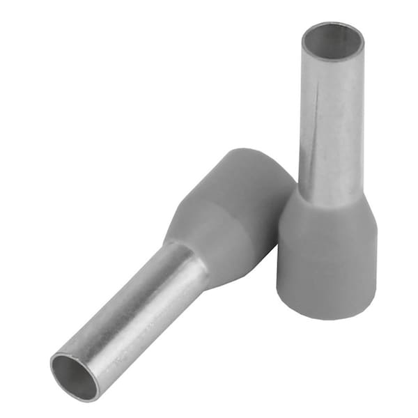 Pacer Gris 12 AWG Manga de Alambre - Longitud de 10mm - Paquete de 25 - TFRL12-10MM-25