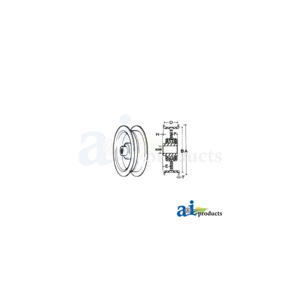 A & I Products Flat Idlers w/ Flanges 5" x5" x1" - A-B1SB727