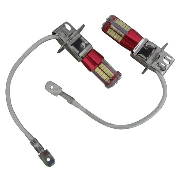 Aftermarket 9703399LED 2 H3 LED Bulbs Fits John Deere 8300 8400 6200 6300 6400 6200L 6300L - ELJ50-0343