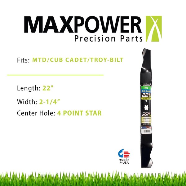 Maxpower MaxPower 22 in. Mulching Mower Blade For Walk-Behind Mowers 1 pk - 331529S