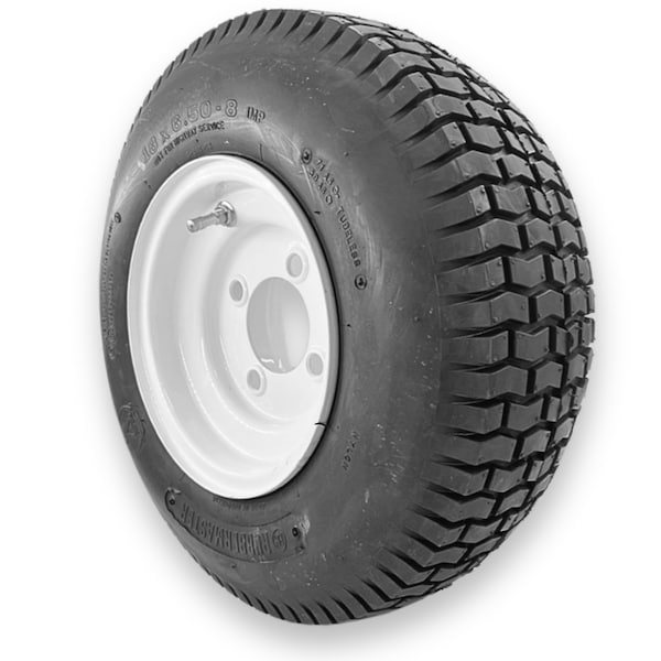 Rubbermaster - Steel Master Rubbermaster 18x6.50-8 4 Ply Turf Tire and 4 on 4 Stamped Wheel Assembly - 598986