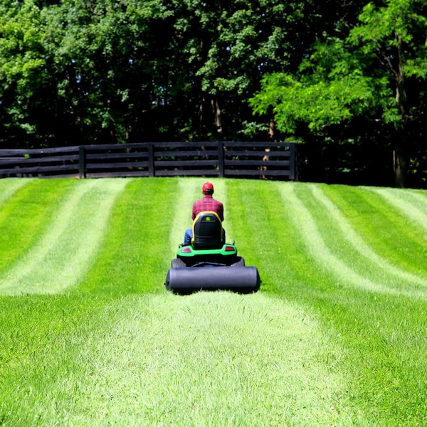 Brinly 18x48 Inch 54 Gallon Poly Lawn Roller: Heavy-Duty, Easy Storage, Wide Opening for Filling - PRT-482SBH