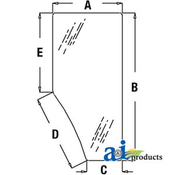 Aftermarket Fits John Deere RH Glass Door Part WN- for Tractor 6200 6300 6400 6405 66 - L169103