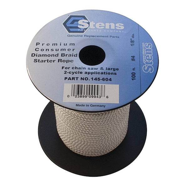 Stens Diamond Braid Starter Rope Diameter 1/8", Length 100' Lawn Mowers - 145-604