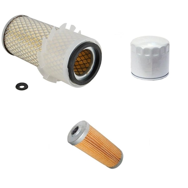 Aic Replacement Parts New Filter KIT Air/Fuel/Oil Fits Kubota B7200D B7200E B8200E B8200D - JDFILTERKIT-FII50-0011