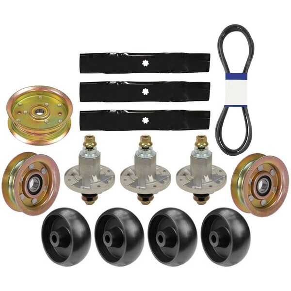 Aic Replacement Parts 210-051, 265-238 One New Mower Deck Rebuild Kit w/ Deck Wheels Fits John Deere - LAB40-0229REBUILD-WHEELS