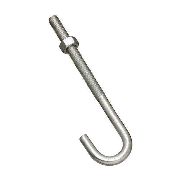 J-BOLT de Hardware Nacional con recubrimiento de zinc de 5/16x5"" - N232-926
