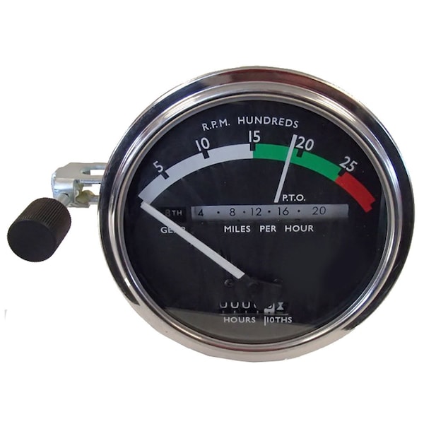 Aftermarket New Tachometer White Needle Syncro Fits John Deere 4000 4010 4020 4320 4520 4620 - RE206855-W
