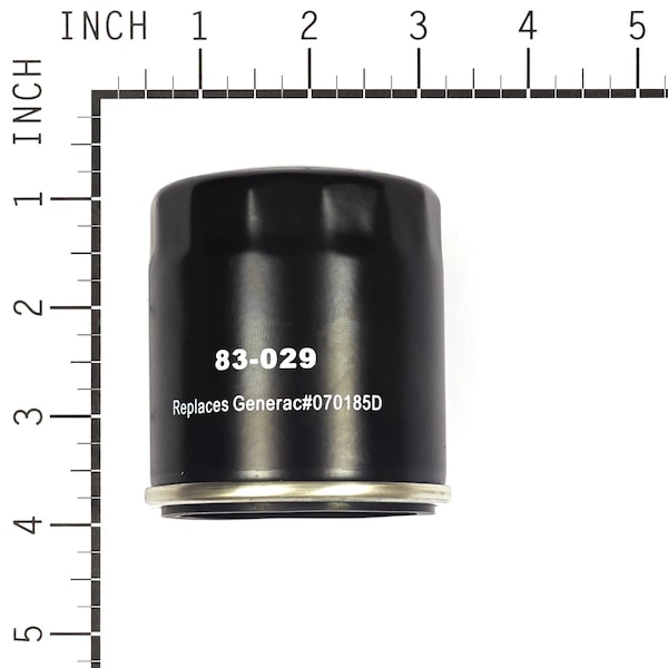 Oregon Oil Filter, GENERAC ENGINES, BLACK IN COLOR, 3/4" - 16 MOUNTING THREAD - 83-029