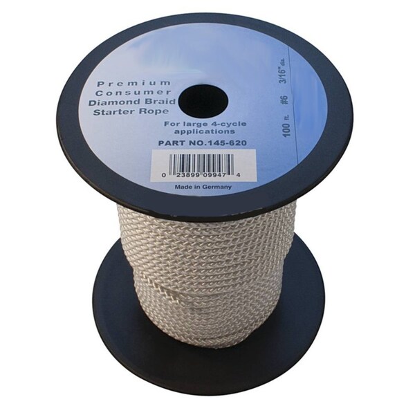Aftermarket 100' Diamond Braid  Starter Pull Cord Rope 6 larger 4cycle engines - ELS60-1802
