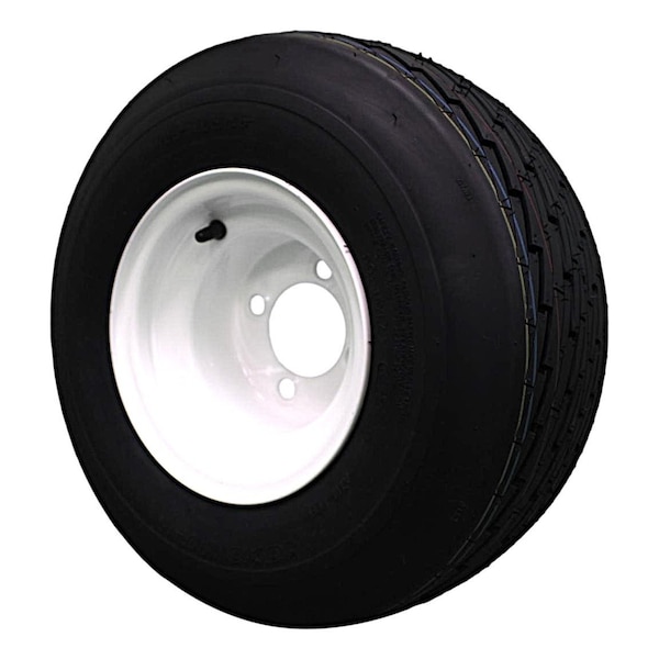 Antego 18 x 8.5-8 in Lawn Mower Tire & Wheel, White, 4 PK - A870110904188508