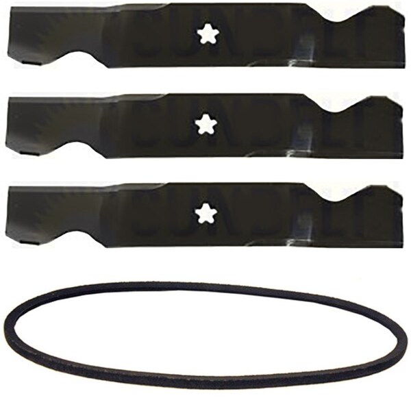 Aic Replacement Parts Standard Lift Blade & Belt Combo Kit for 54 Craftsman AYP 187256 187254 196103 - LAB50-0001BLTBLADE