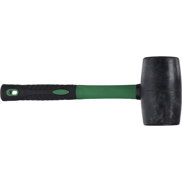 Pinpoint 33 oz Rubber Mallet Hammer with Black Head & Fiberglass Handle - PI2752706