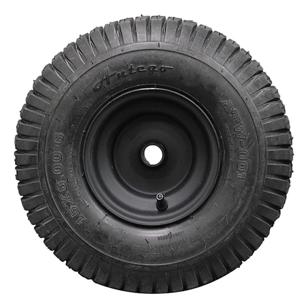 Antego 15 x 6-6 in Lawn Mower Universal Tire, 4 Ply, Black, 2 PK - A6451770100104156006