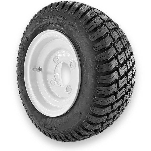 Rubbermaster - Steel Master Rubbermaster 16x6.50-8 4 Ply S-Turf Tire and 4 on 4 Stamped Wheel Assembly - 598972