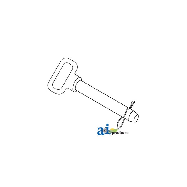 A & I Products Hitch Pin, Red Handled 5/8" x 5 1/2 9" x4.5" x1" - A-HP103