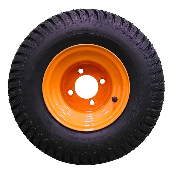 Antego 18 x 8.5-8 in Lawn Mower Tire, 4 Ply, Cats Eye Gold, 2 PK - A870050530304188508