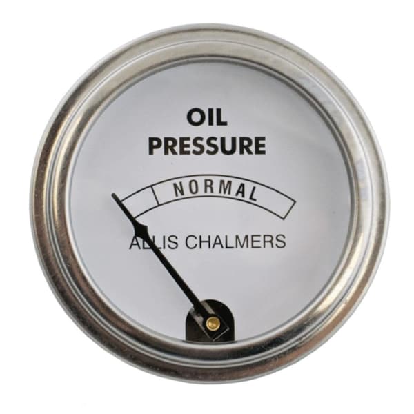 Aftermarket ACS159 Oil Pressure Gauge, White Face 030 PSI  Fits Allis Chalmers - ACS159-STR