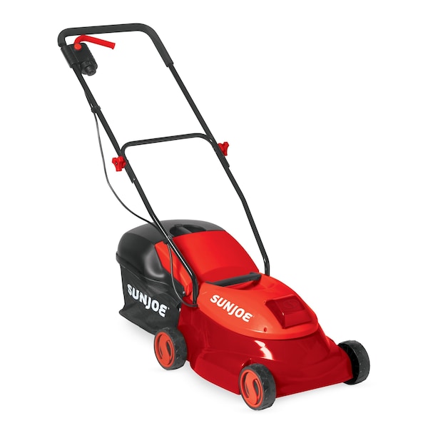 Sun Joe Cordless Lawn Mower | 14 inch | 28V | 5 Ah | Brushless Motor (Red) - MJ401C-XR-RED