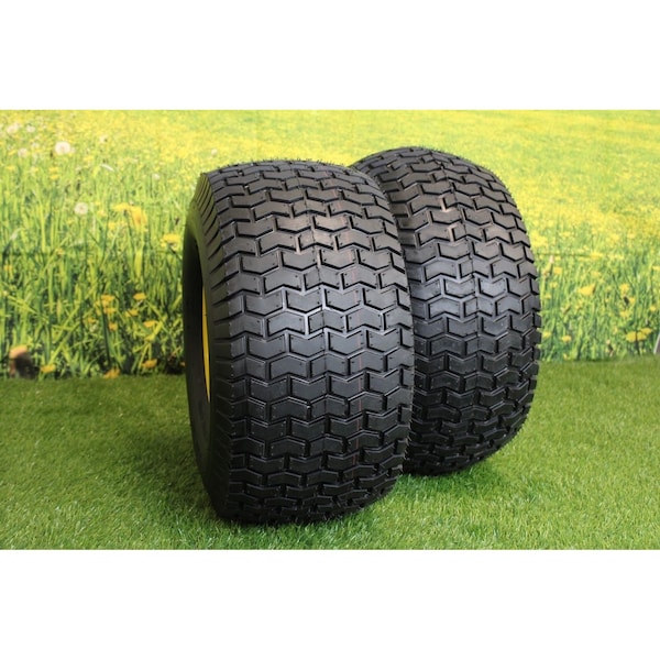 Antego 20 x 10-8 in Lawn Mower Tire & Wheel, 2 Ply, John Deere Yellow - A87001800601022010008