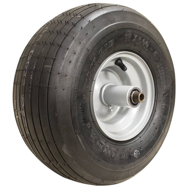Stens 15x6.00-6 Lawn Mower Wheel Assembly, Rib, Gray - 175-592