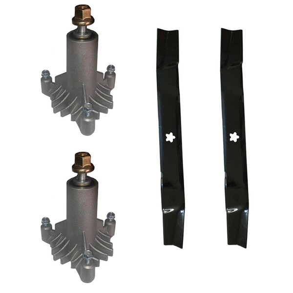 Aic Replacement Parts 42 Lawn Mower Deck Kit for Sears Craftsman LT1000 130794 134149 Mulch Blades - 130794-BLADES