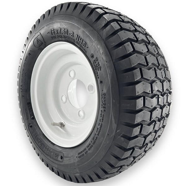 Rubbermaster - Steel Master Rubbermaster 16x7.50-8 4 Ply Turf Tire and 4 on 4 Stamped Wheel Assembly - 598980