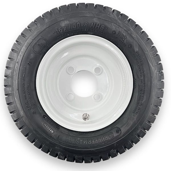 Rubbermaster - Steel Master Rubbermaster 16x7.50-8 4 Ply Turf Tire and 4 on 4 Stamped Wheel Assembly - 598980