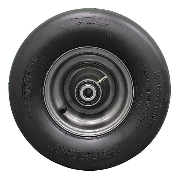 Antego 13 x 6.5-6 in Lawn Mower Tire & Wheel, Dark Gray, 2 PK - A6450010820804136506