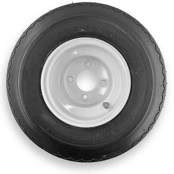 Rubbermaster - Steel Master Rubbermaster 18x8.50-8 4 Ply Sawtooth Tire and 4 on 4 Stamped Wheel Assembly - 599000