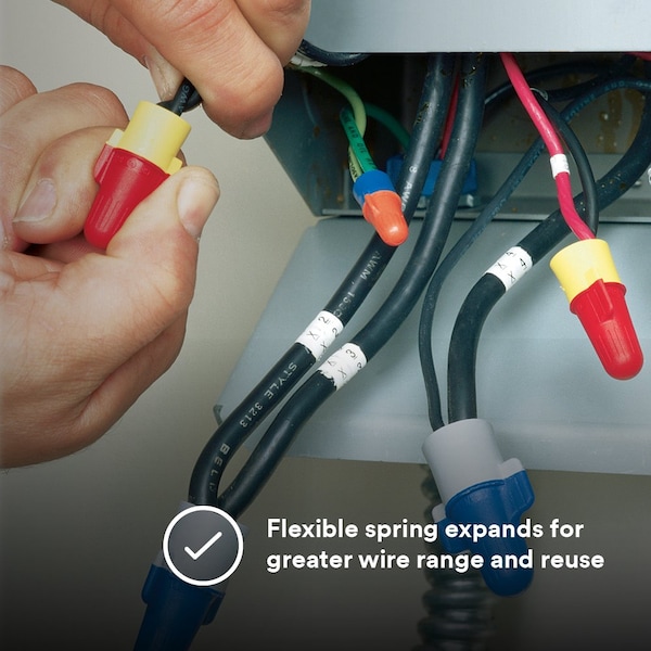 Conector retorcido para alambre, 18-8 AWG, Paquete de 500 - R/Y+Jug.