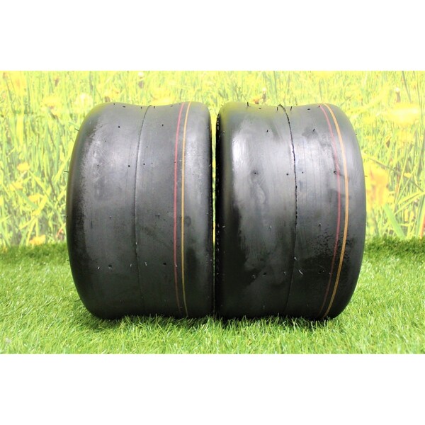 Antego 13 x 6.5-6 in Lawn Mower Tire, 4 Ply, Black, 2 PK - T0804136506