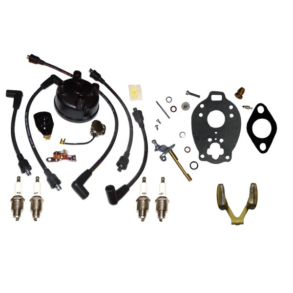 Aic Replacement Parts Ignition Tune Up & Carb Kit Fits Ford 9N 2N 8N Tractor Front Mount Distributor - KT-ELI80-0304