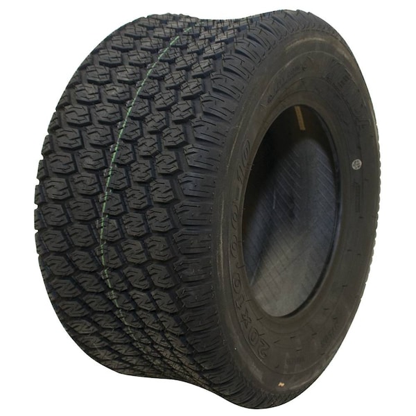 Stens 20x10.00-10 Lawn Mower Tire, 4 Ply, 22 psi - 160-556