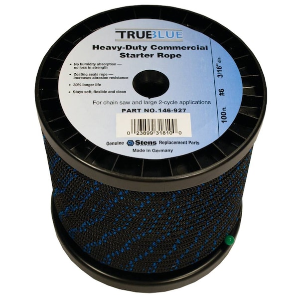 Stens Starter Rope Diameter 3/16", Length 100', Size 6 Lawn Mowers - 146-927