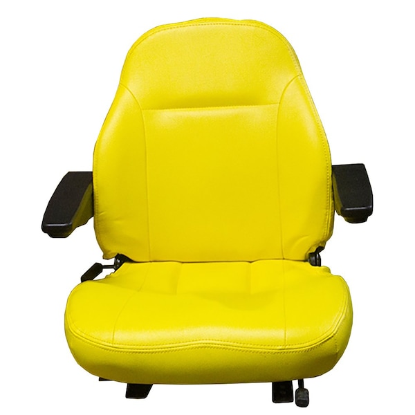 Aftermarket Replacement Yellow Seat wArmrests Fits John Deere Z810A Z850A Z910A Z925A Z960A - SEQ90-0412