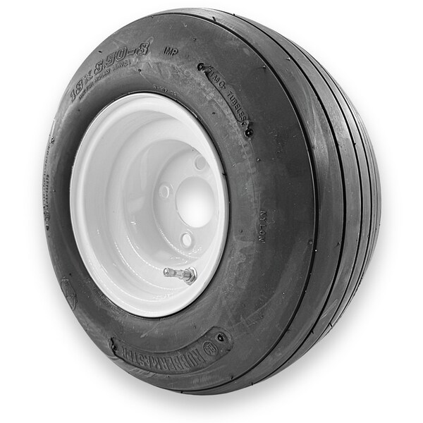 Rubbermaster - Steel Master Rubbermaster 18x8.50-8 4 Ply Rib Tire and 4 on 4 Stamped Wheel Assembly - 598998