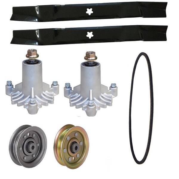 Aic Replacement Parts DYT4000 Fits Sears & Fits Craftsman 42 Mower Deck Rebuild Kit Spindles Blades - 173438-BLADEBELT&SPINDLE