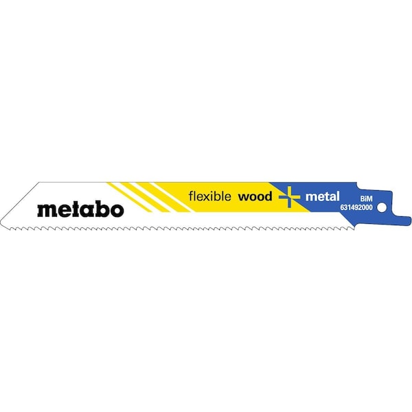 Metabo RECIP. SAW BLADE BiM 6"x3/4"x.035 10-14 tpi wood, metal inserts 7/32"-4"pipes 1/8"-3/8" - 631492000
