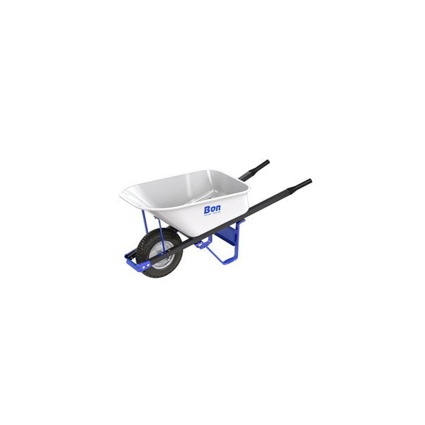 Bon Tool Barrow - Steel Tray - 6 Cubic Feet - Single Knobby Pn Tire - Steel Handle - 34-231