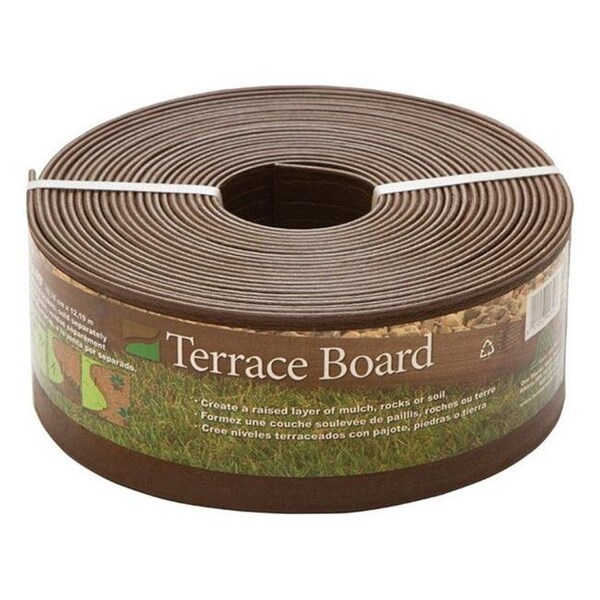 Master Mark Master Mark 94340 Terrace 4 in. x 40 ft. Brown Board Landscape Edging - 7385545