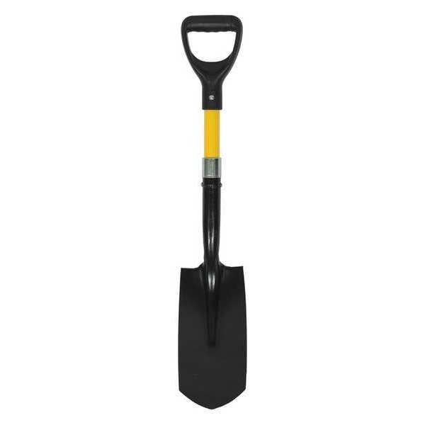 Kenyon Trenching Shovel, 14 ga Forward Turn Step, 12 in L Yellow Professional Grade Fiberglass Handle - 89095